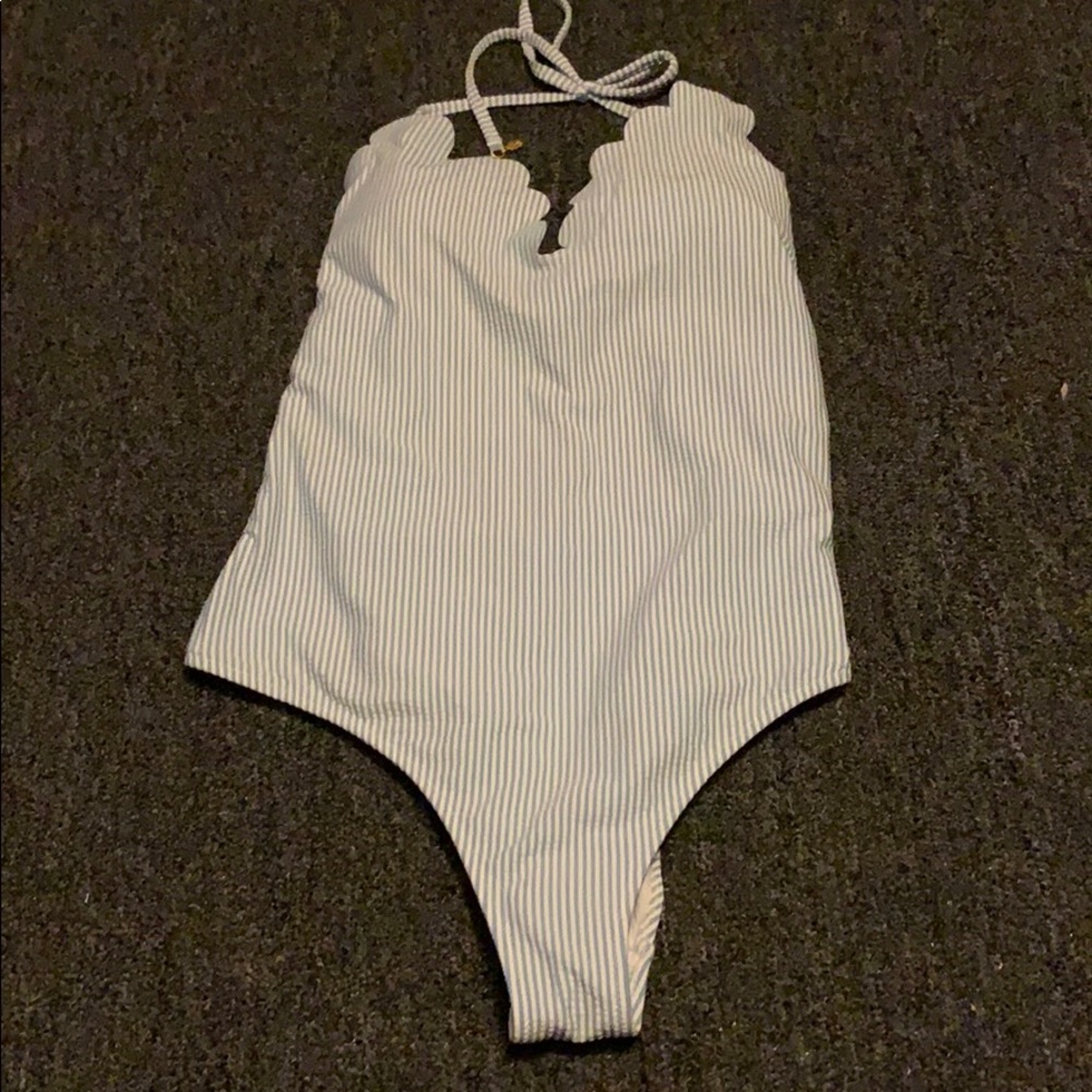 Jessica Simpson Striped Swimsuit